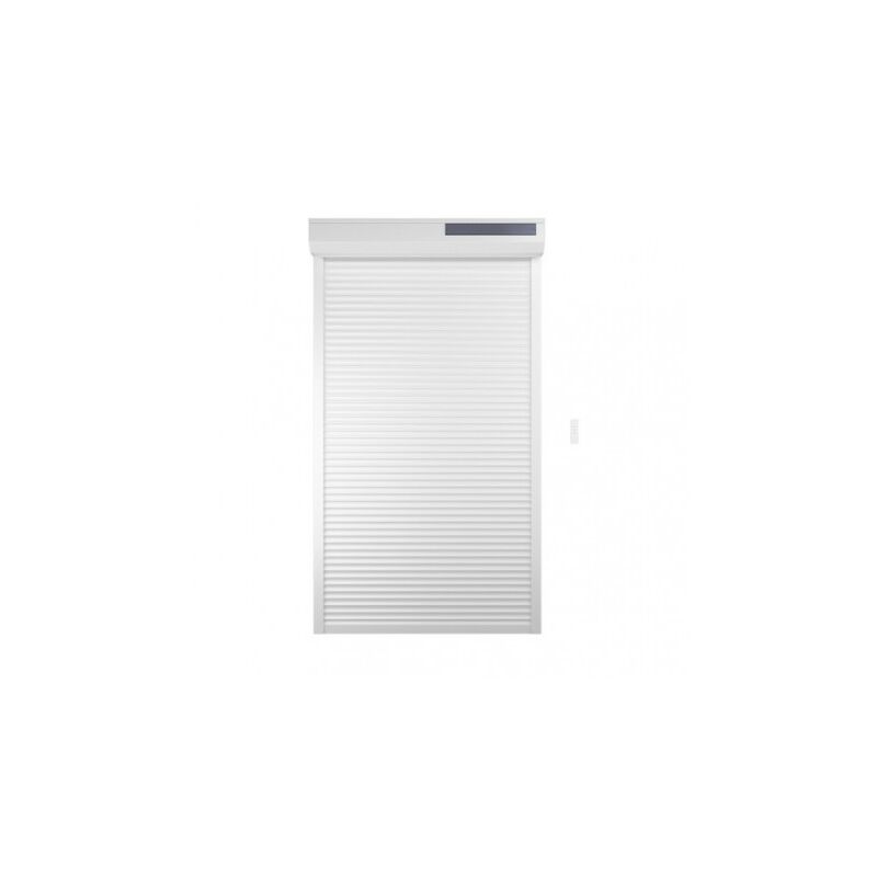 Volet roulant solaire radio alu h 215 cm x l 120 cm Blanc
