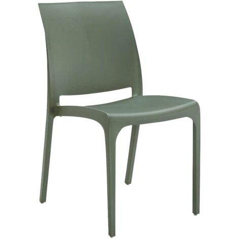 VOLGA - sedia da giardino in plastica set da 4