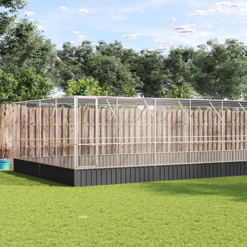 Vidaxl - Volière avec extension argenté 832x414x212 cm acier