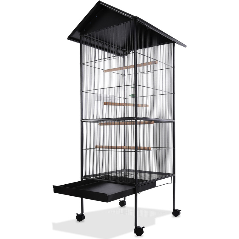 Volière Cage à Oiseaux Metal Canaries Perroquet Perruches Hauteur 157cm