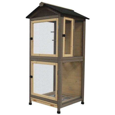 Voliere Citadel Country 70x70x151 cm Holz Duvoplus - Braun