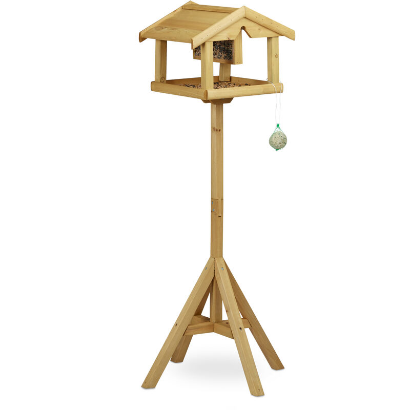 Volière Perchoir Pour Oiseaux Maison Pour Oiseaux Sur Pied Mangeoire En Bois Hxlxp 117 X 50 X 50 Cm Marron