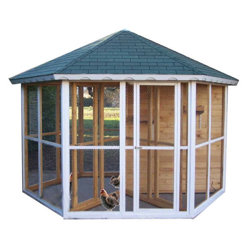 Volière en bois 9.60m² - Habrita - poh38