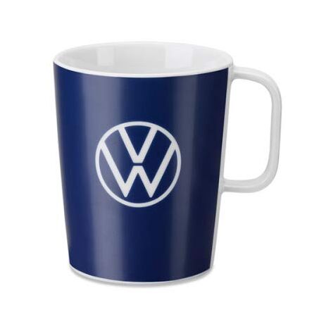 Volkswagen 000069601BR Tazza da caffè, Porcellana, Blu, con Logo VW, Bianco