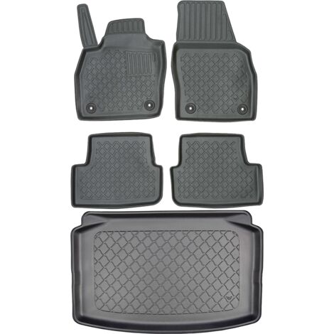 Volkswagen Polo VI Hatchback de octubre de 2017. SET: alfombrillas para coche + alfombrilla para maletero.