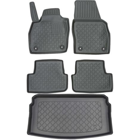 Volkswagen Polo VI Hatchback de octubre de 2017. SET: alfombrillas para coche + alfombrilla para maletero.