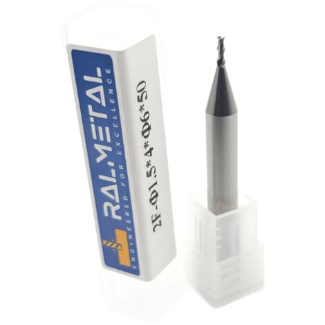 Vollhartmetall-Aluminiumfräser, 2 Schneiden, 1,5 x 4 x 6D x 50 mm, 45 HRC