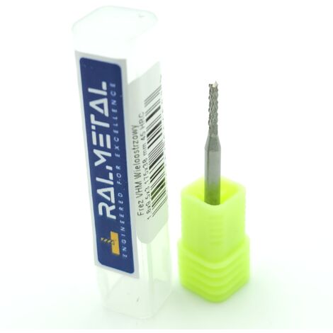 Vollhartmetall-Mehrschneider-Fräser 1,8 x 3,175 x 38 mm 45 HRC