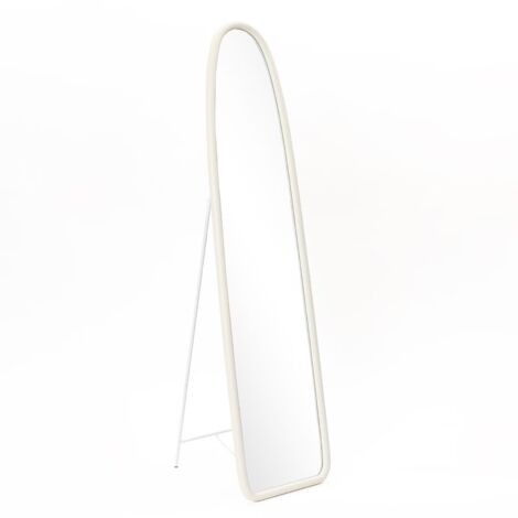 Vollkörper-Spiegel mit elegantem, gebogenem Rahmen, 175x43 cm, freistehend oder zur Wandmontage, ideal für Schlafzimmer und Flur