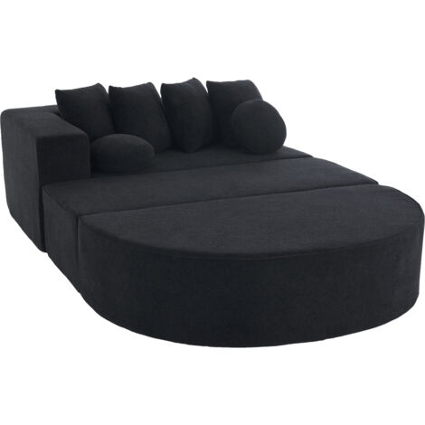 Vollkomprimiertes knochenloses Sofa,Wohnzimmer / Schlafzimmer mit segmentiertem Wolkensofa, modernem modularen Sofa, ohne Montage, komfortablem, hautfreundlichem Chenille-Stoff