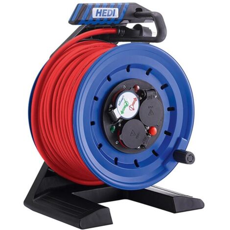 Vollkunststoff-Kabeltrommel Generation 7 Companion H07RN-F 3G1,5 40 m rot Hedi