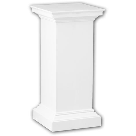 Vollsäulen Postament PROFHOME 114002 Säule Zierelement Dorischer Stil weiß - weiß