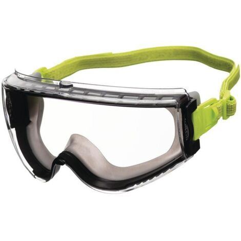 Vollsichtschutzbrille Avatar Plus EN166,EN170,UKCA schwarz/grün,klar Stoffband