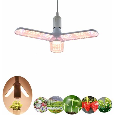 Vollspektrum-LED-Wachstumslicht, Vollspektrum-Faltbeleuchtung, Rot-Blau-Warm-Weiß-Phytolampenbirne für Indoor-Gewächshaus, Gemüsesamen