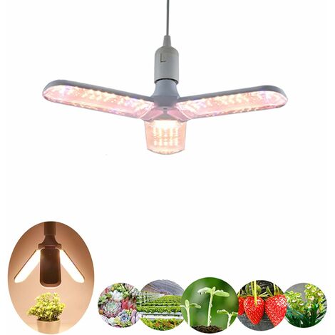 Vollspektrum-LED-Wachstumslicht, Vollspektrum-Faltbeleuchtung, Rot-Blau-Warmweiß-Phytolampenbirne für Indoor-Gewächshaus, Gemüsesamen