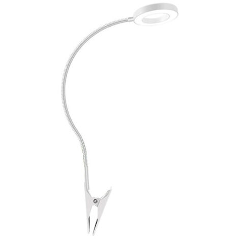 Vollspektrum-Pflanzenlampe, 360-Grad-Schwanenhals-Lampenarm, hohe Helligkeit, dimmbar, aufsteckbare LED-Pflanzenlampe, geeignet für Blumen, weiß.