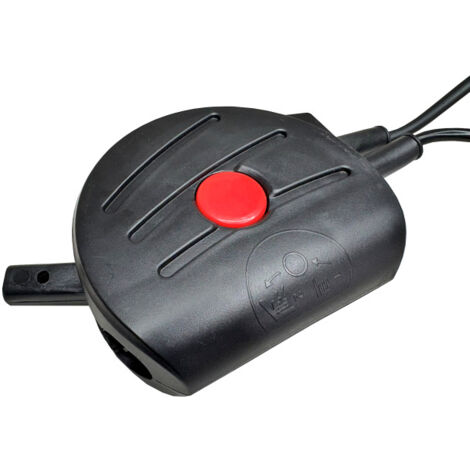 Vollständige Schaltereinheit inkl. Schuko Stecker und 2-adrigem Anschlusskabel für Rasenmäher uvm.