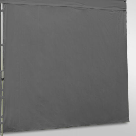 Vollwand für Klappzelt PRO 40MM, 4,5 m, grau, Grau - Grau
