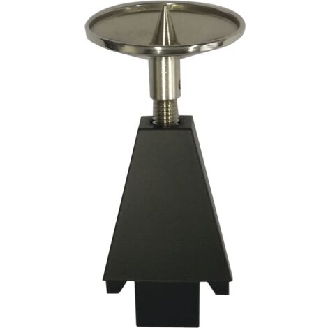 Volpato Deckenbefestigung 90mm passend zum Regalsystem Stili, Aluminium schwarz eloxiert