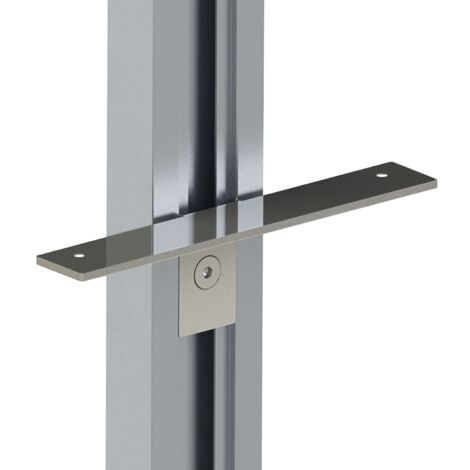 Volpato Regalboden Halterung für Holzregale passend zum Stili Regalsystem, Aluminium schwarz eloxiert