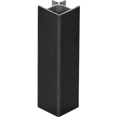 Volpato Sockelblenden Außenecke 90 Grad verstellbar - Höhe 120mm - passend zur Sockelblende Flex der Serie S10/20/90, Kunststoff schwarz matt