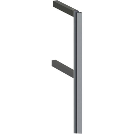 Volpato Wandanbindung mitte 170mm passend zu Stili Regalsystem, Aluminium schwarz eloxiert