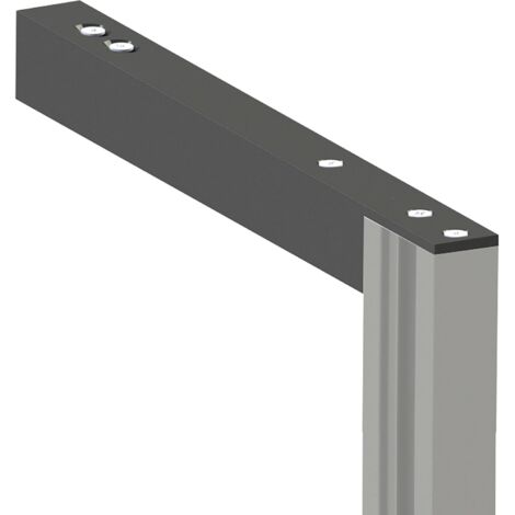 Volpato Wandanbindung oben 220mm passend zum Regalsystem Stili, Aluminium schwarz eloxiert