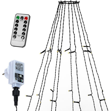 Voltronic® Lichterkette Flaggenmast 192 LED warmweiß