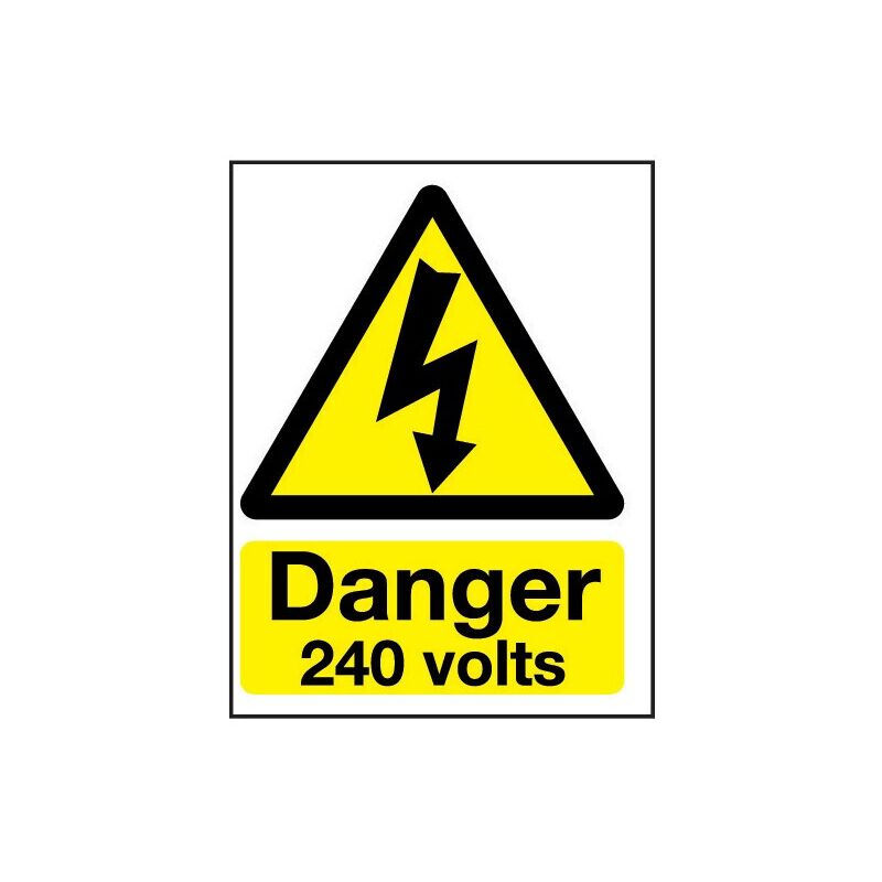 Sitesafe - 240 Volts Vinyl Danger Sign - 148 X 210MM