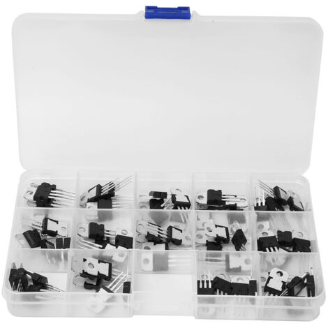 Voltage Regulator Kit, 70Pcs 14 Values Three Terminal Positive and Negative Voltage Regulator Transistor Set