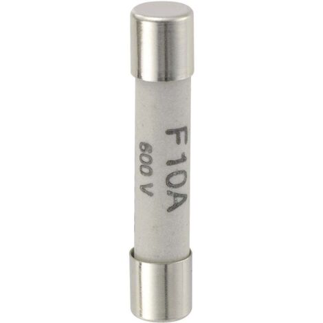VOLTCRAFT 123422 Fusibile di ricambio (Ø x L) 6.3 mm x 32 mm 10 A 600 V Rapido Contenuto 1 pz.