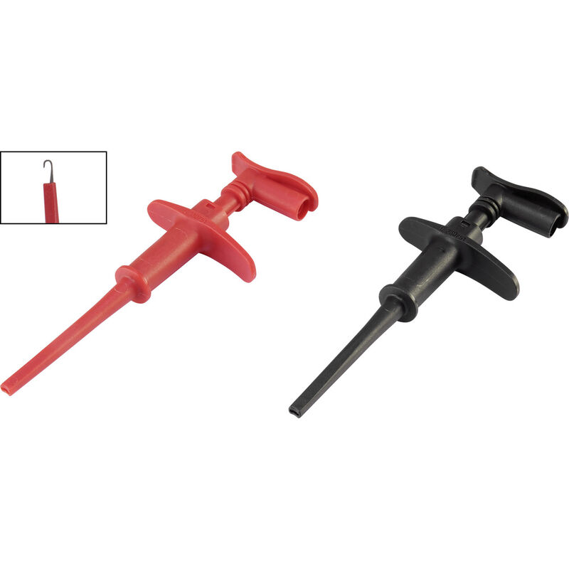 MSK-118 Abgriffklemme Stecker 4 mm cat iii 1000 v, cat iv 600 v Schwarz, Rot - Voltcraft