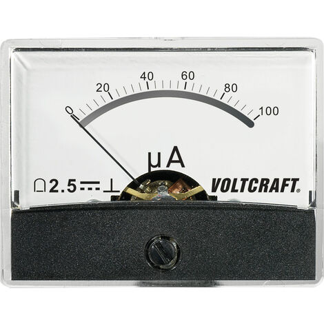 VOLTCRAFT AM-60X46/100µA/DC AM-60X46/100µA/DC Einbau-Messgerät AM-60X46/100µA/DC  100 µA Drehspule