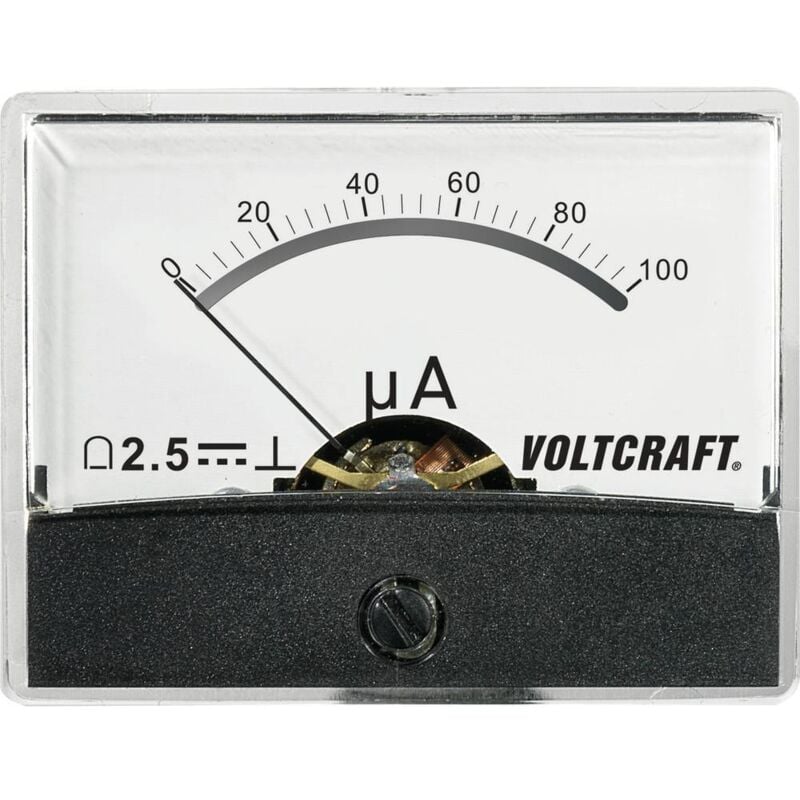 VOLTCRAFT AM-60X46/100µA/DC AM-60X46/100µA/DC Appareil de mesure à encastrer AM-60X46/100µA/DC 100 µA Bobine