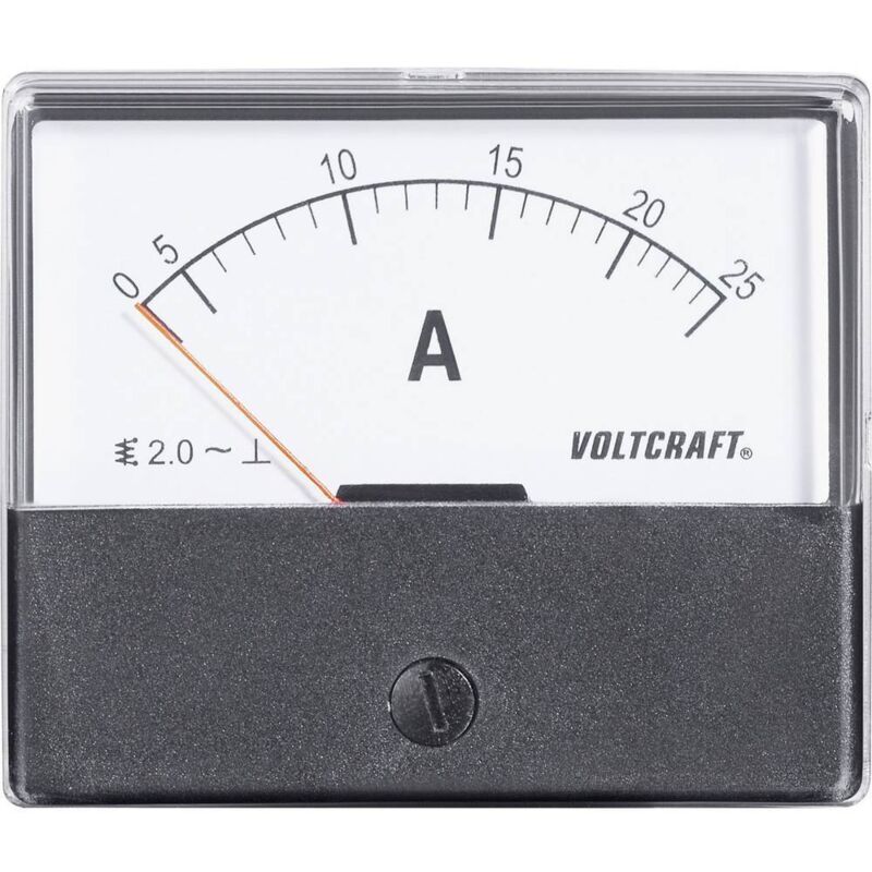 Voltcraft - appareil de mesure encastrable analogique AM-70X60/25A 25 a