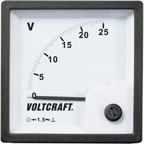 VOLTCRAFT AM-72x72/25V AM-72x72/25V Analog-Einbaumessgerät AM-72x72/25V  25 V Drehspule