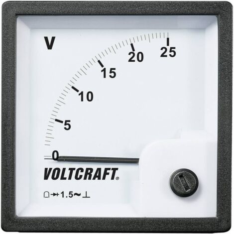 VOLTCRAFT AM-72x72/25V AM-72x72/25V Appareil de mesure analogique encastrable AM-72x72/25V 25 V Bobi