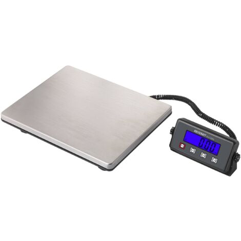 Voltcraft – Balance à plate-forme 200 kg – Lisibilité 50 g – Acier inoxydable – Alimentation secteur et piles – Dimensions 388 x 305 mm - PLS-220S