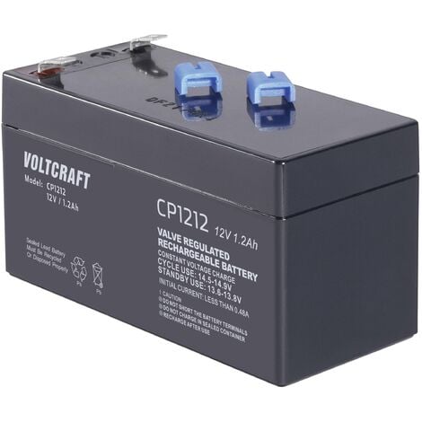 VOLTCRAFT CE12V/1,2Ah VC-12713955 Batterie au plomb 12 V 1.2 Ah plomb (AGM) (l x H x P) 97 x 58 x 43 mm cosses plates 4,8 mm sans entretien S154092