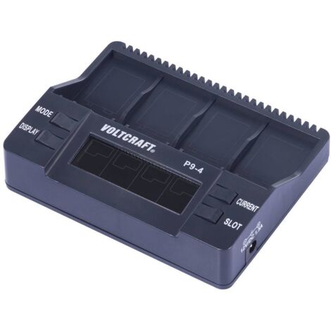 Voltcraft – Chargeur de piles 9V – Charge simultanée de 1 à 4 accus NiCd, NiMH, Li-ion – Écran LCD – Modes charge, décharge, test, refresh - S545971