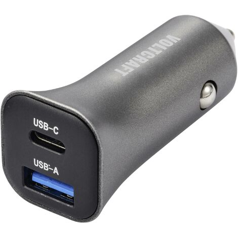 VOLTCRAFT CPS-38W/ 2 VC-RA381 Chargeur USB 38 W 1x USB-A, 1x USB-C® argent-noir pour voiture D069412
