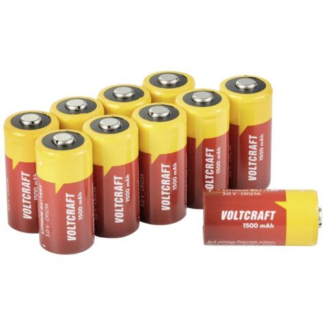 VOLTCRAFT CR123A 10pcs Pile photo CR-123A lithium 1500 mAh 3 V 10 pc(s)