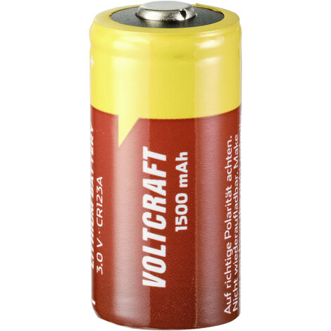 VOLTCRAFT CR123A Fotobatterie CR-123A Lithium 1500 mAh 3 V 1 St.