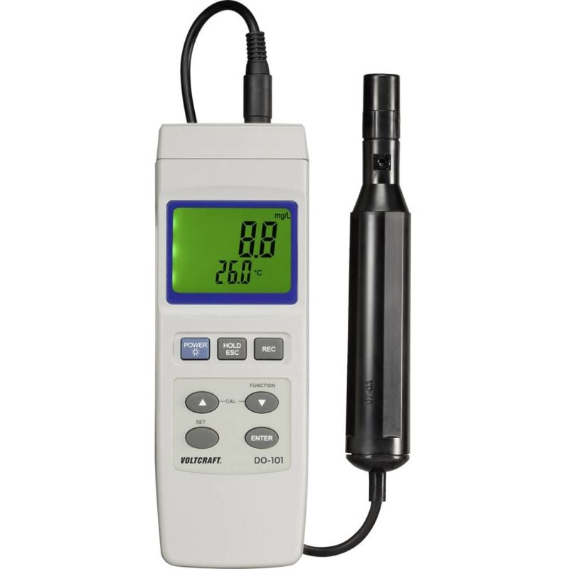 Appareil de mesure de l'oxygène Voltcraft DO-101 0 - 20 mg/l électrode remplaçable, avec fonction thermométrique X862511