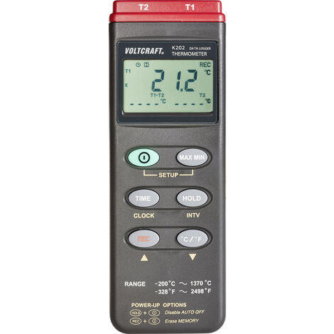 VOLTCRAFT K202 Temperatur-Messgerät  -200 - +1370 °C Fühler-Typ K Datenlogger-Funktion