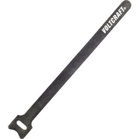 VOLTCRAFT Klett Kabelbinder 200mm Serre-câble auto-agrippant 200 mm (L x l) 200 mm x 12 mm gris foncé