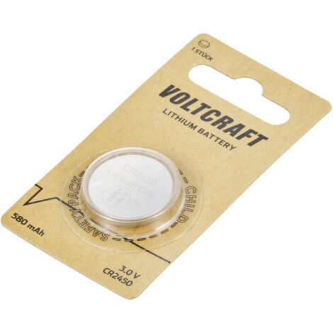 VOLTCRAFT Knopfzelle CR 2450 3 V 1 St. 580 mAh Lithium