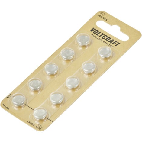 VOLTCRAFT Knopfzelle LR 1130 10 St. Alkali-Mangan AG10