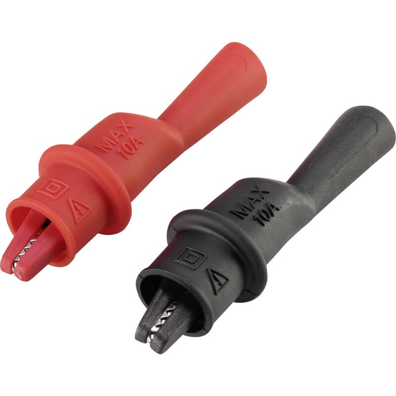 MSK-104 Krokodilklemme Stecker 4 mm cat iii 1000 v, cat iv 600 v Schwarz, Rot - Voltcraft