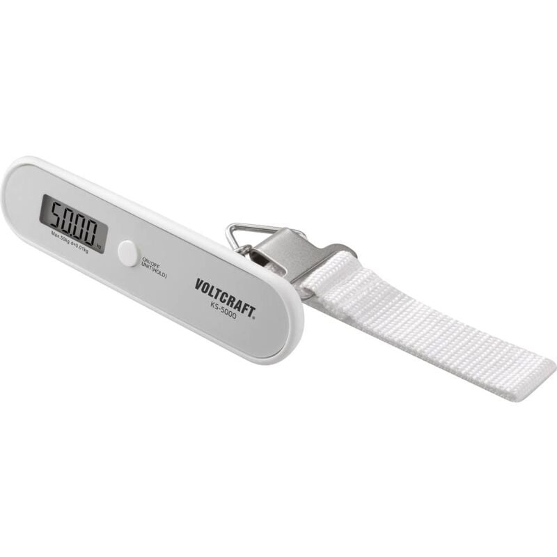Voltcraft - KS-5000 Bilancia pesa valigie Portata max. 50 kg Risoluzione 10 g a batteria Grigio